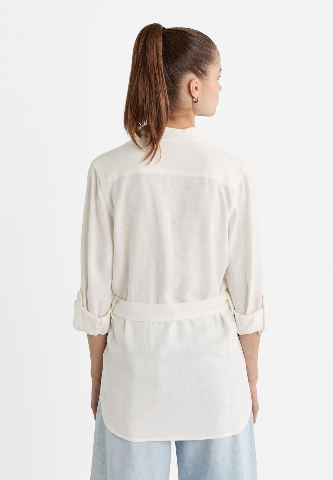 Moudda STRADIVARIUS - Surchemise Rustique avec Ceinture Unie - Tunisie 5
