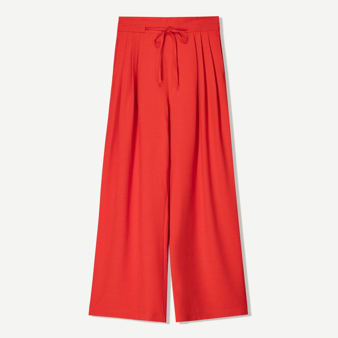 Moudda BERSHKA - Pantalon Wide Leg Fluide - Plis & Détail Ceinture - Tunisie 1