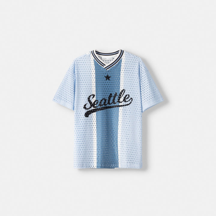 Moudda BERSHKA - Maillot de Basket Oversize Rayé Sublimé - Tunisie 2