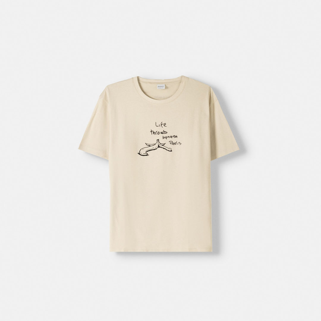 Moudda BERSHKA - T-shirt Coupe Regular Imprimés Rigolos - Tunisie 2