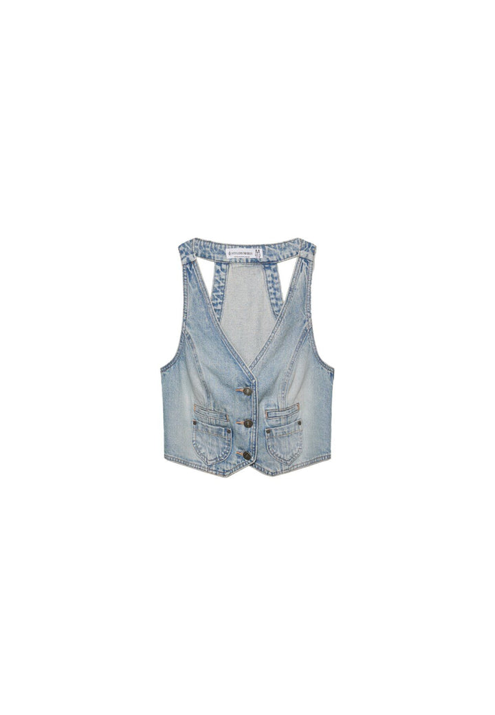 Moudda STRADIVARIUS - Gilet en Denim avec Clous - Tunisie 1