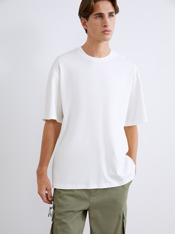 Moudda LC Waikiki - T-shirt basique manches courtes en jersey - Tunisie 5