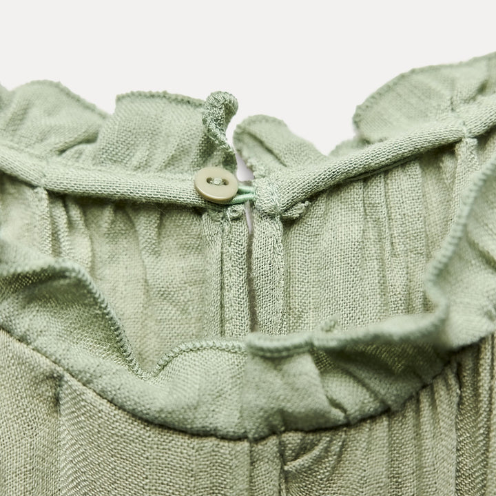 Moudda ZARA - Combinaison rustique froissée manches courtes découpe - Tunisie 4