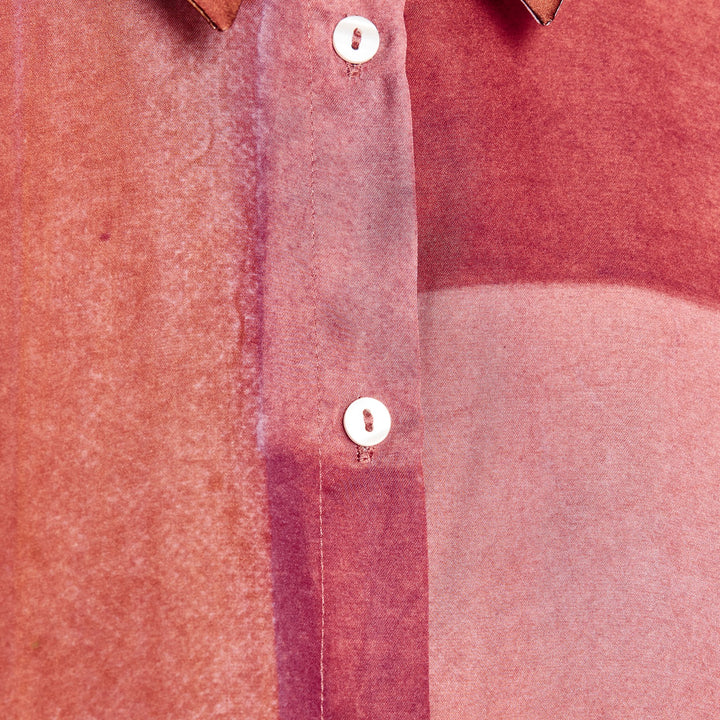 Moudda ZARA - Chemise Satin - Imprimé Géométrique & Bouton - Tunisie 3