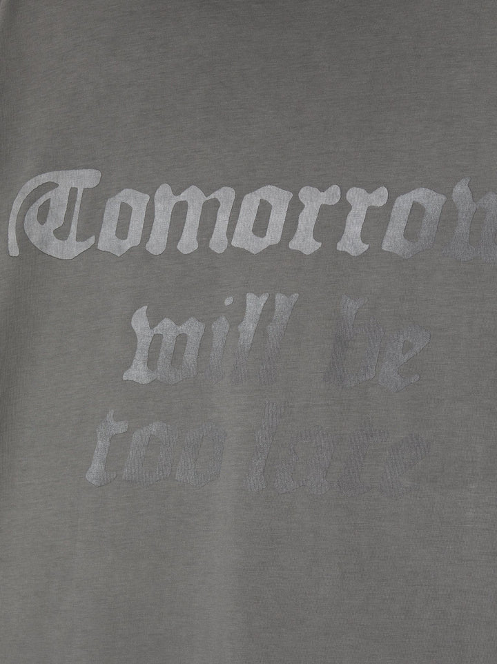 Moudda PULL & BEAR - T-Shirt Demi-Manches Oil Wash Imprimé Boxy Fit Gris - Tunisie 2