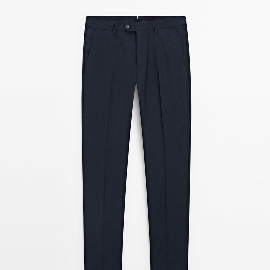 Moudda Massimo Dutti - Pantalon costume carreaux bleu marine - Tunisie 1