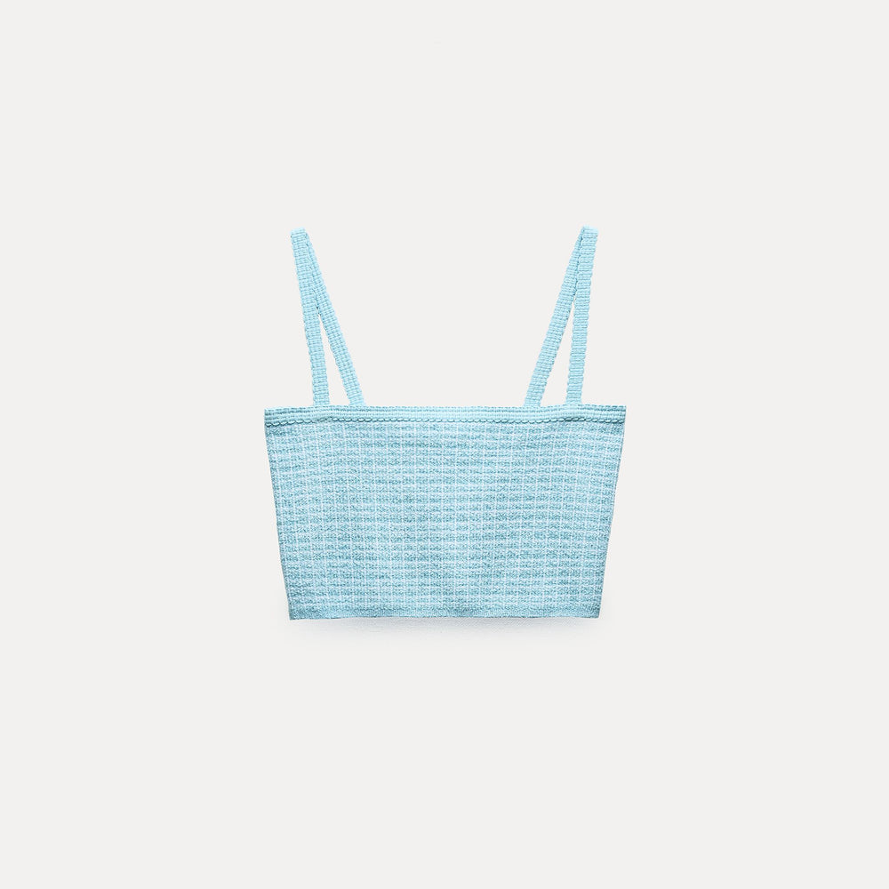 Moudda ZARA - Top bandeau fines bretelles carreaux coordonné - Tunisie 2