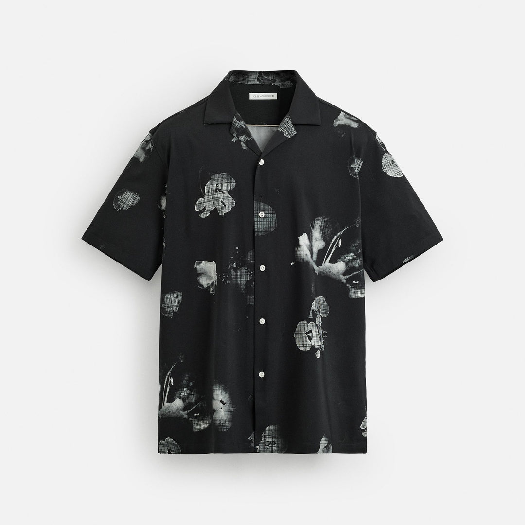 Moudda ZARA - Chemise Super Stretch - Floral & Noir - Tunisie 1