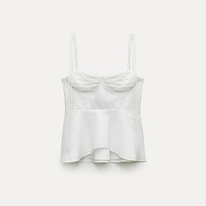 Moudda ZARA - Top bustier volants voile coton - Tunisie 2