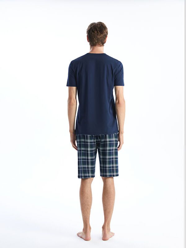 Moudda LC Waikiki - Ensemble pyjama en jersey à manches courtes et shorty pour Hommes - Tunisie 4