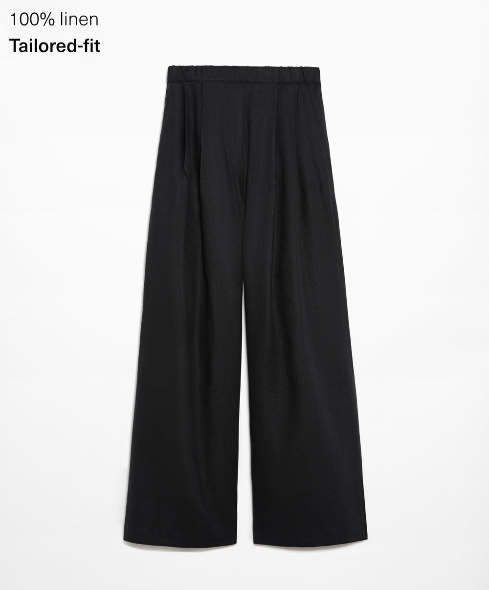 Moudda Oysho - Pantalon 100% Lin Coupe Tailleur Taille Haute - Tunisie 2