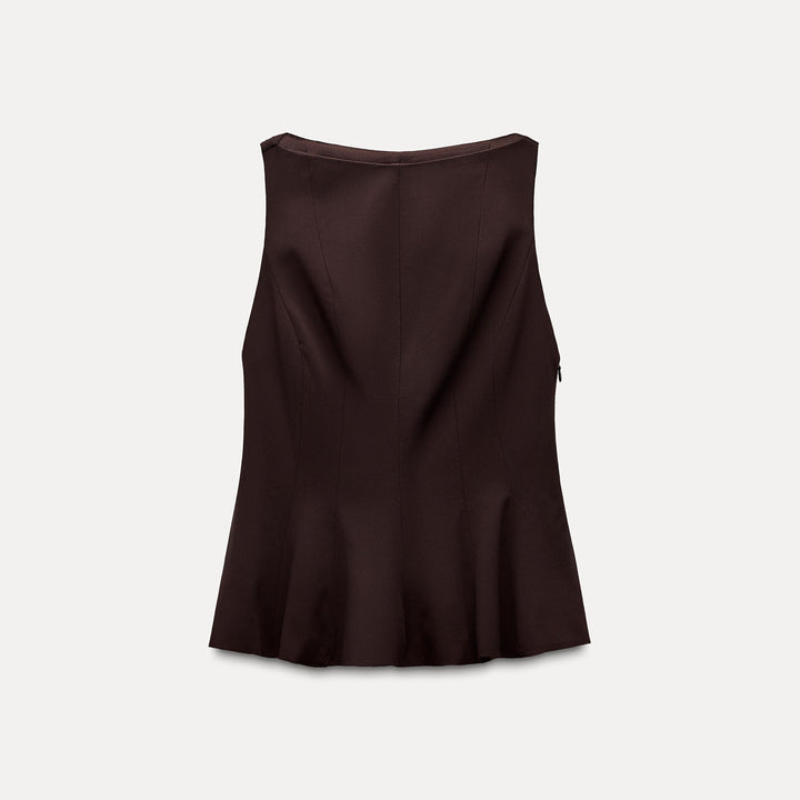 Moudda ZARA - Haut en poliviscose, col rond, effet péplum - Tunisie 1