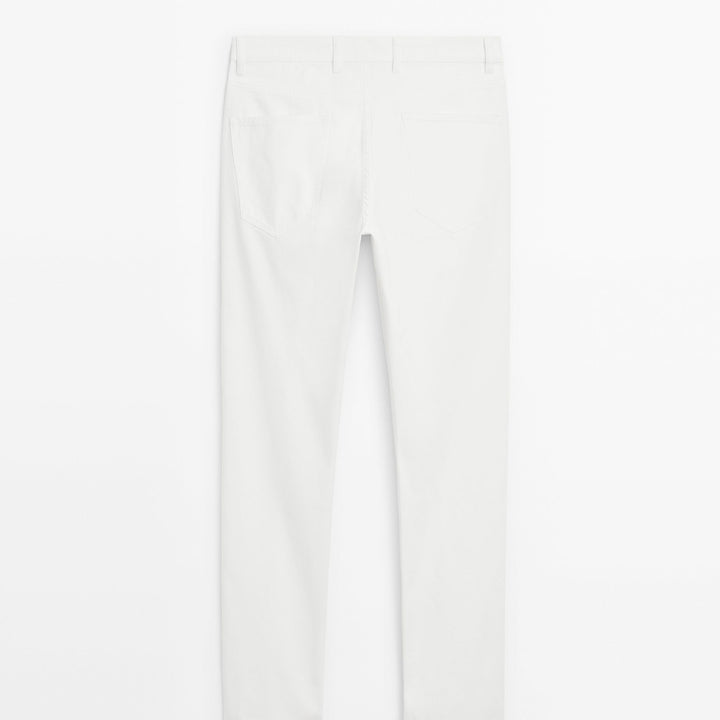 Moudda Massimo Dutti - Pantalon jean blanc relaxed - Tunisie 4