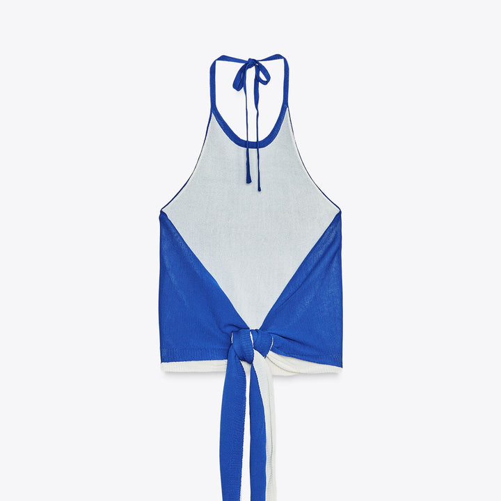 Moudda ZARA - Top Halter - Double Couche & Bleu - Tunisie 2