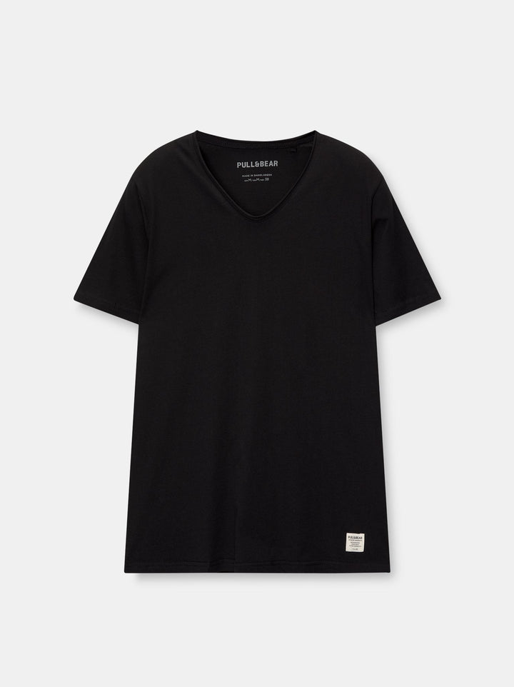 Moudda PULL & BEAR - T-Shirt Demi-Manches Col V - Tunisie 3