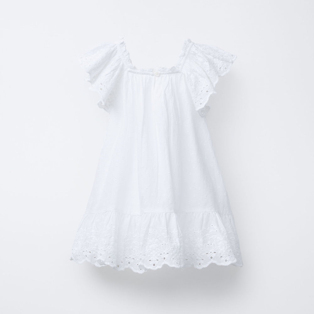 Moudda ZARA - Robe Enfant Blanche Schiffli - Collection Avril - Tunisie 2