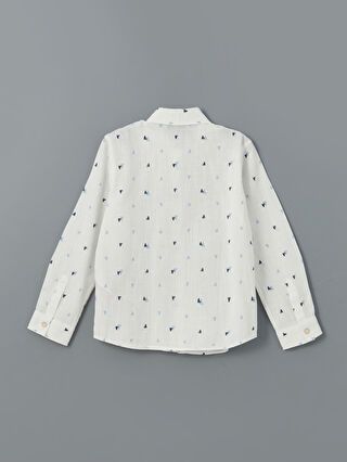 Moudda LC Waikiki - Chemise tissée manches longues Garçon Imprimé blanc - Tunisie 2