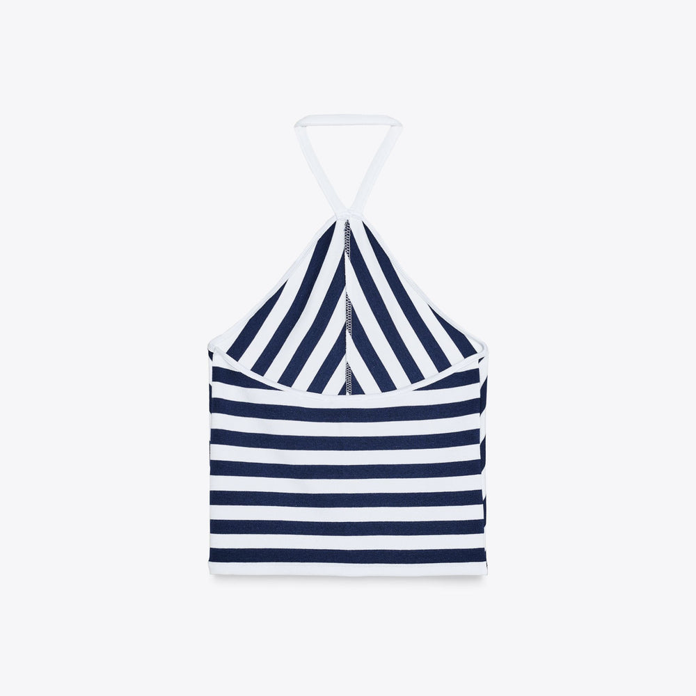 Moudda ZARA - Top Crop Halter - Rayures - Tunisie 2