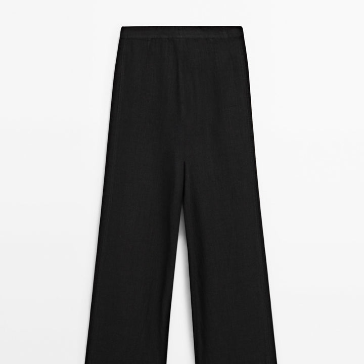 Moudda Massimo Dutti - Pantalon lin taille haute double pli - Tunisie 5