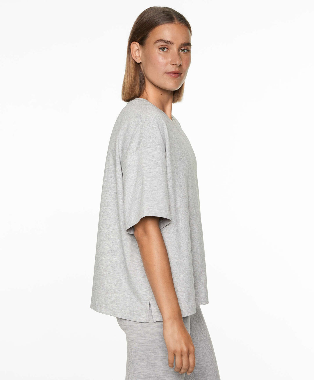 Moudda Oysho - T-Shirt Boxy Coton Col V - Tunisie 4