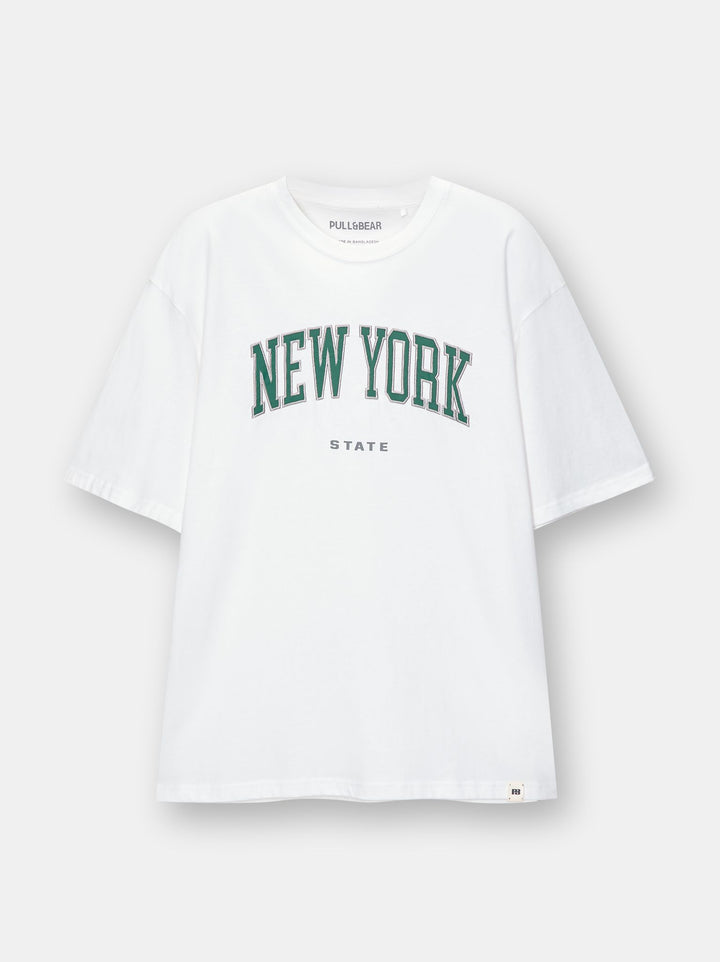 Moudda PULL & BEAR - T-Shirt Varsity Chicago/NY/Manhattan/S.Francisco - Tunisie 1