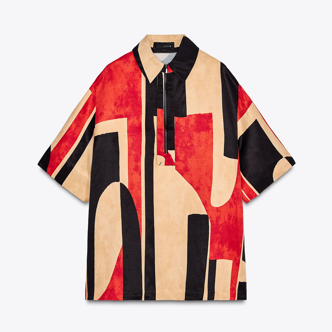 Moudda ZARA - Chemise - Col Polo & Imprimé Géométrique - Tunisie 1
