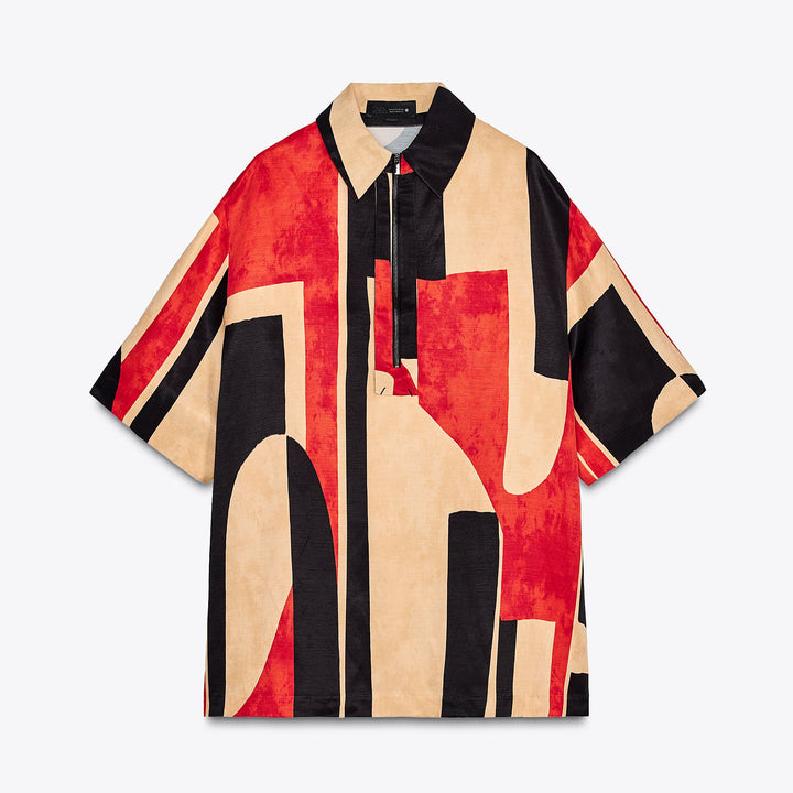 Moudda ZARA - Chemise - Col Polo & Imprimé Géométrique - Tunisie 1
