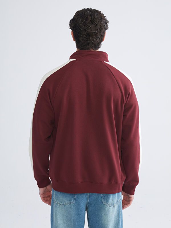 Moudda LC Waikiki - Sweatshirt en jersey couleur Bordeaux pour hommes - Tunisie 4