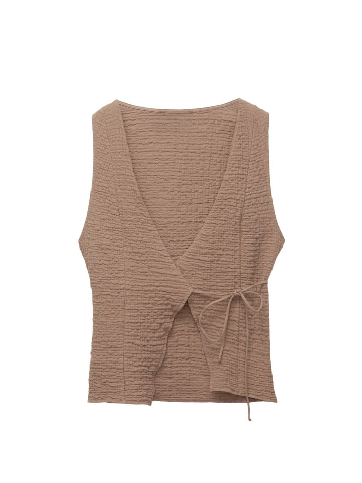 Moudda PULL & BEAR - Ensemble Gilet - Croisé & Froissé - Tunisie 1