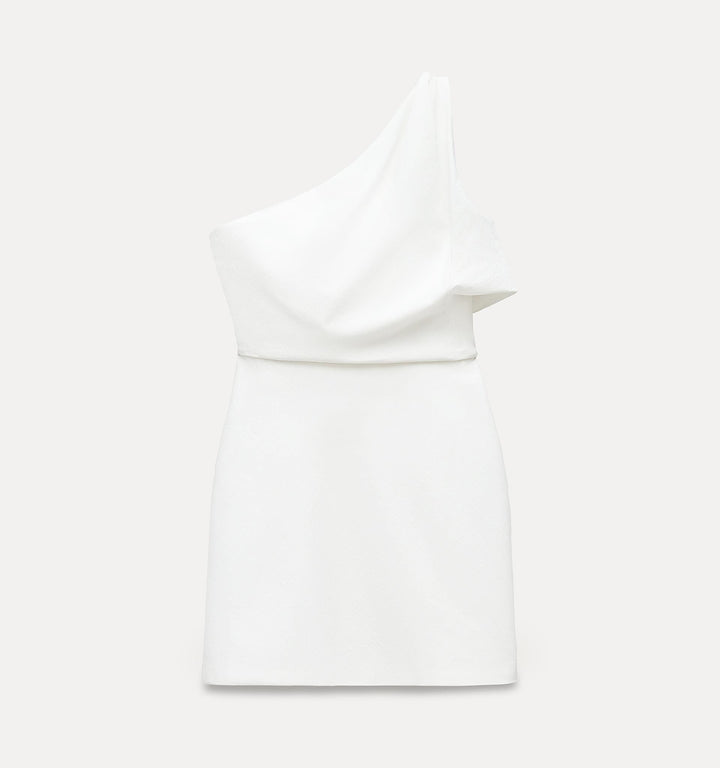 Moudda ZARA - Robe courte drapée asymétrique - Tunisie 8