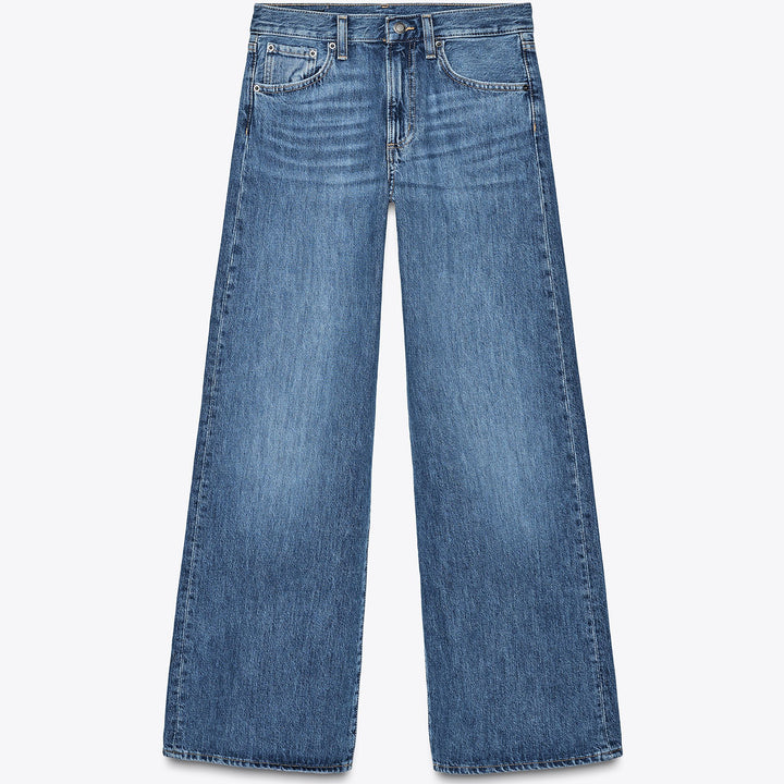 Moudda ZARA - Pantalon Wide Leg - Taille Basse & Bleu Medium - Tunisie 1