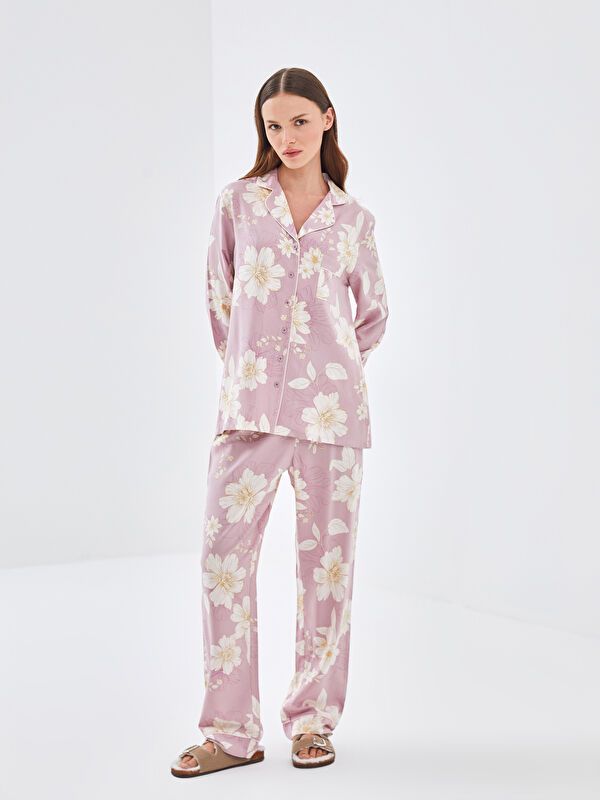 Moudda LC Waikiki - Pyjama tissé à manches longues pour Femmes - Tunisie 1