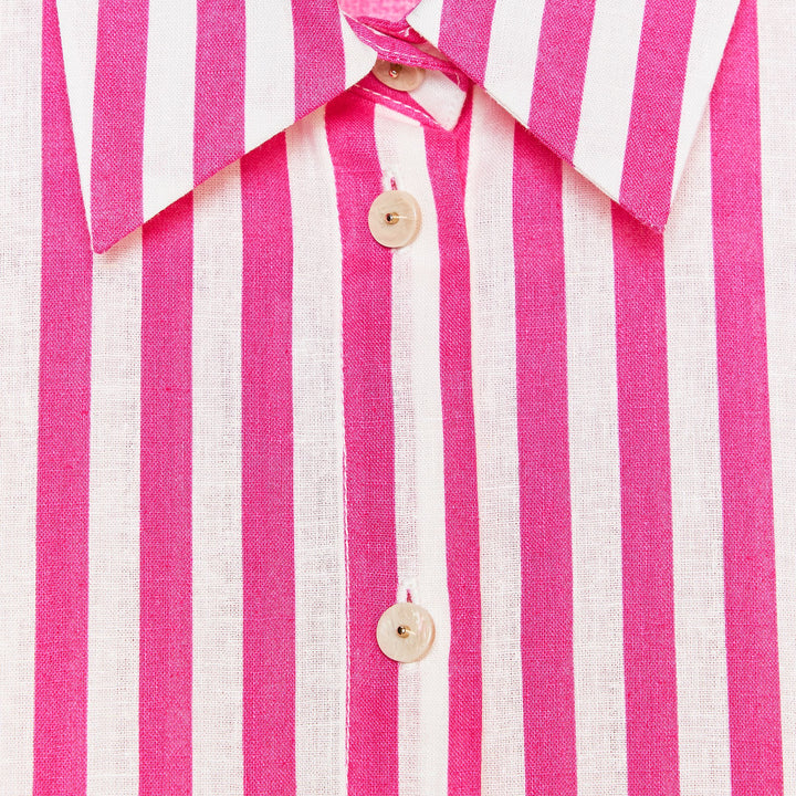 Moudda ZARA - Chemise Lin/Viscose - Rayure Large & Bouton Fantaisie - Tunisie 3