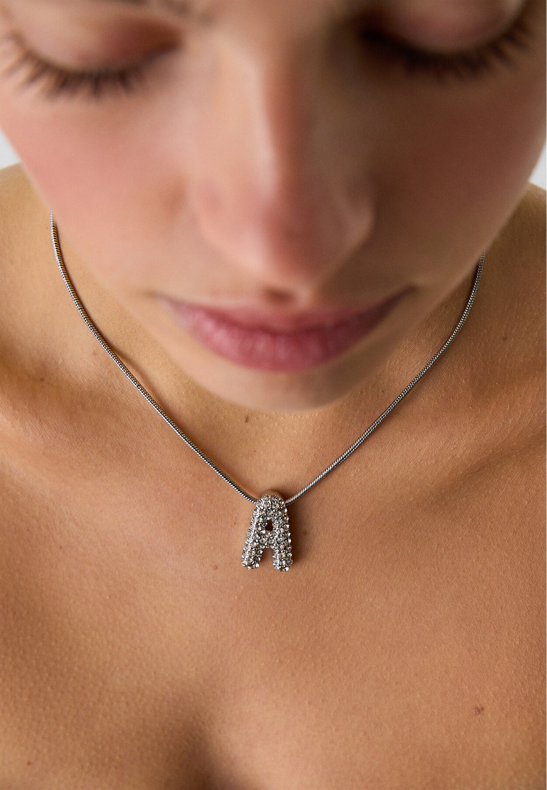 Collier - Initiale Strass - Tunisie3