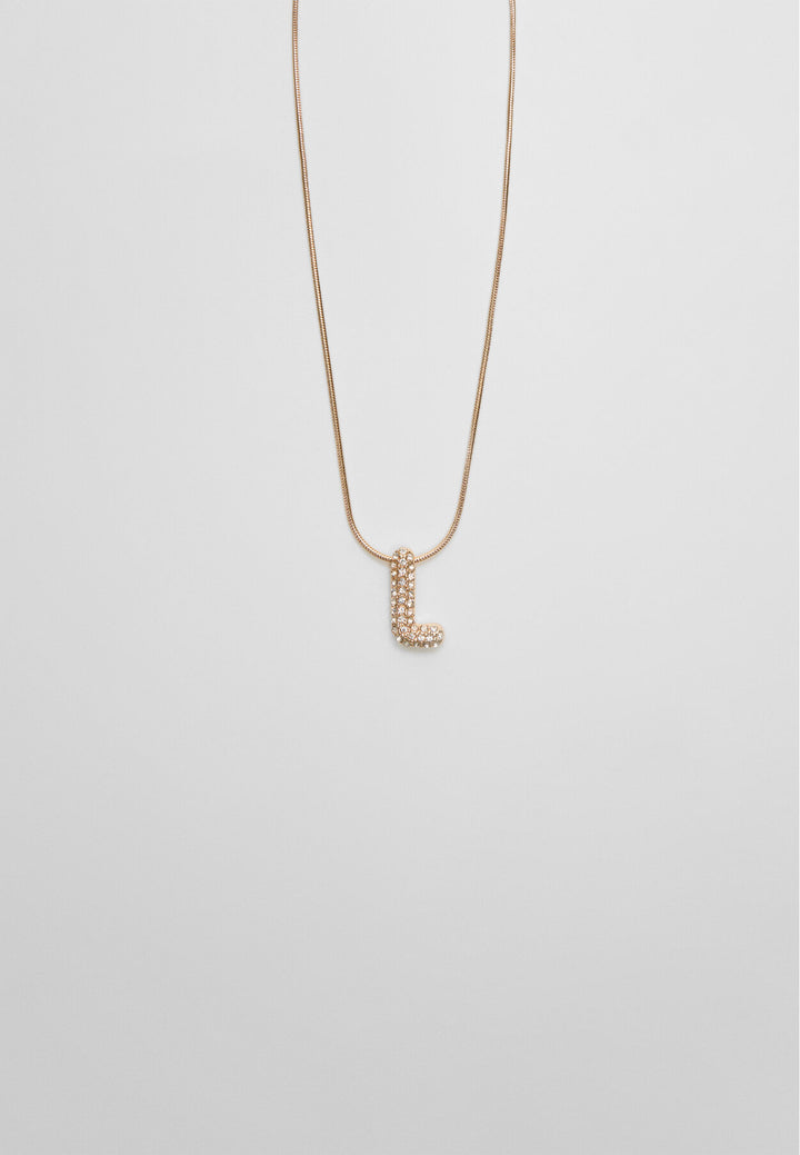 Collier - Initiale Strass - Tunisie2