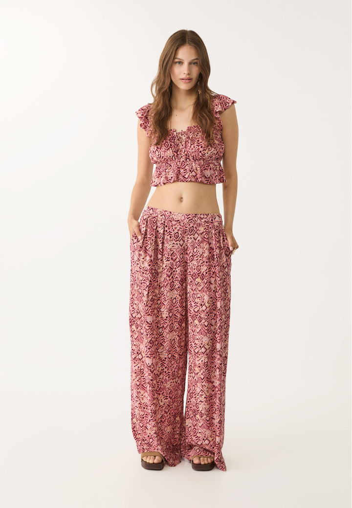 Pantalon Palazo - Bambula Imprimé - Tunisie2