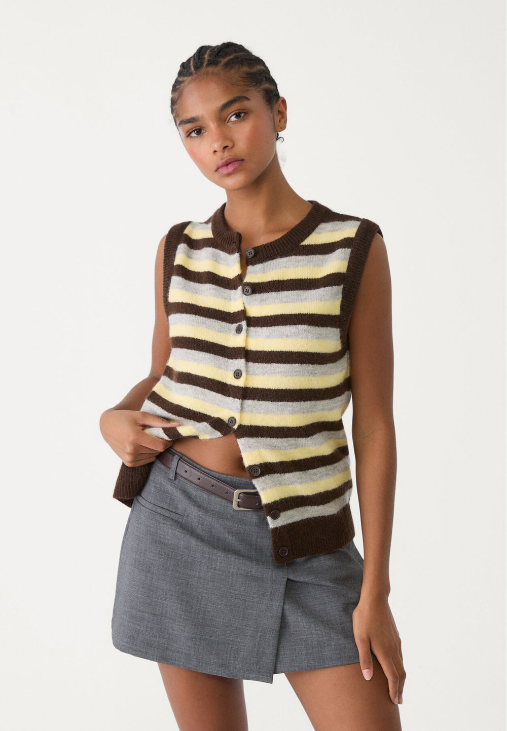Gilet Tricot Feutré - Boutons - Tunisie2