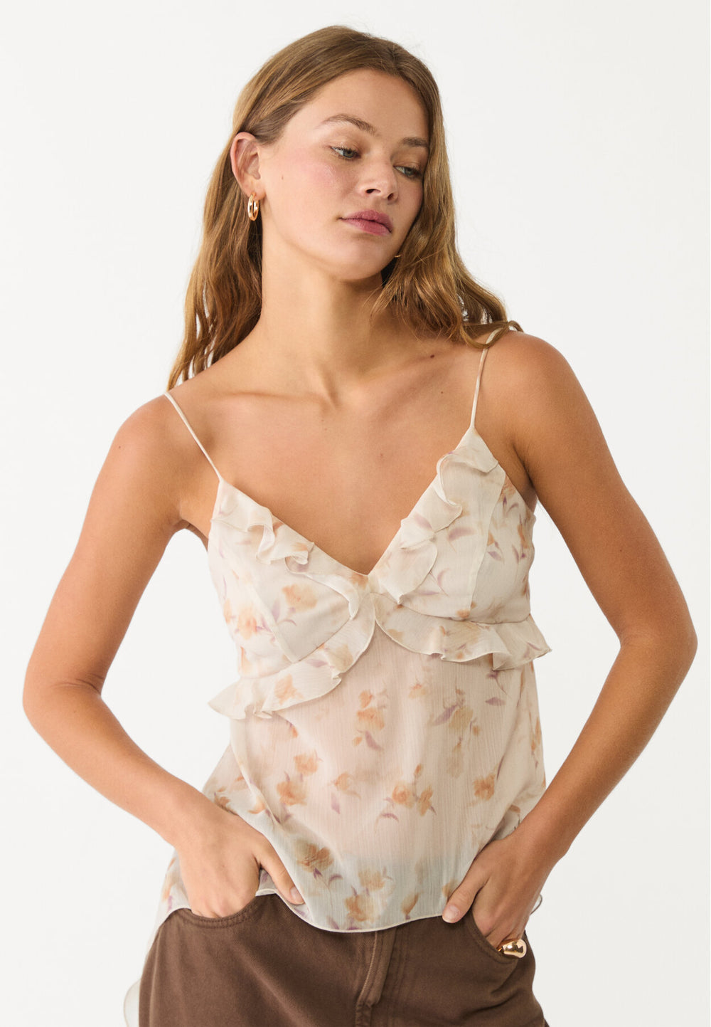 Top Bretelles - Volant Imprimé - Tunisie2