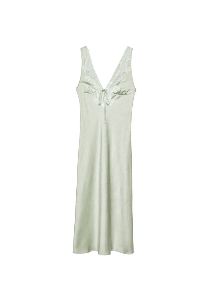 Robe Midi Satin - Dentelle - Tunisie1