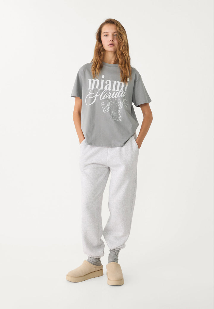 T-Shirt - Imprimé & Strass - Tunisie3