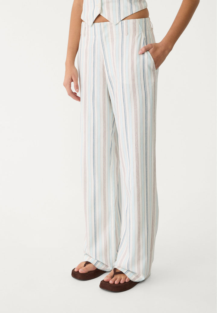 Pantalon Droit Fluide Lin - Imprimé - Tunisie3