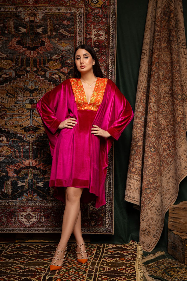 Mini caftan Azarine Fushia