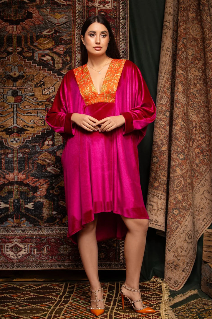 Mini caftan Azarine Fushia