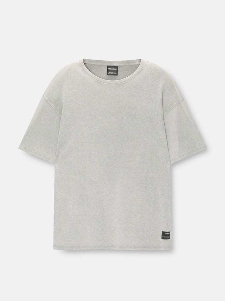 Moudda PULL & BEAR - T-Shirt Demi-Manches Interlock Lavé - Tunisie 8