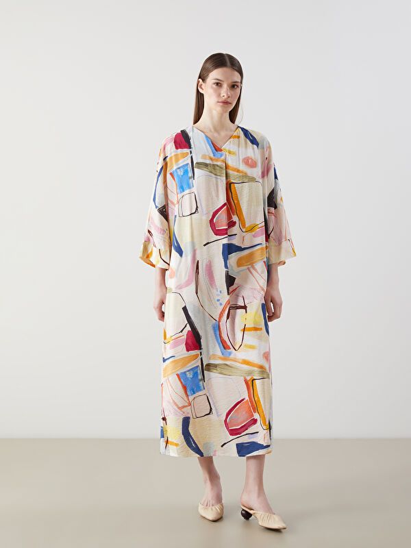 Moudda LC Waikiki - Robe manches courtes en tissu pour Femme - Tunisie 1