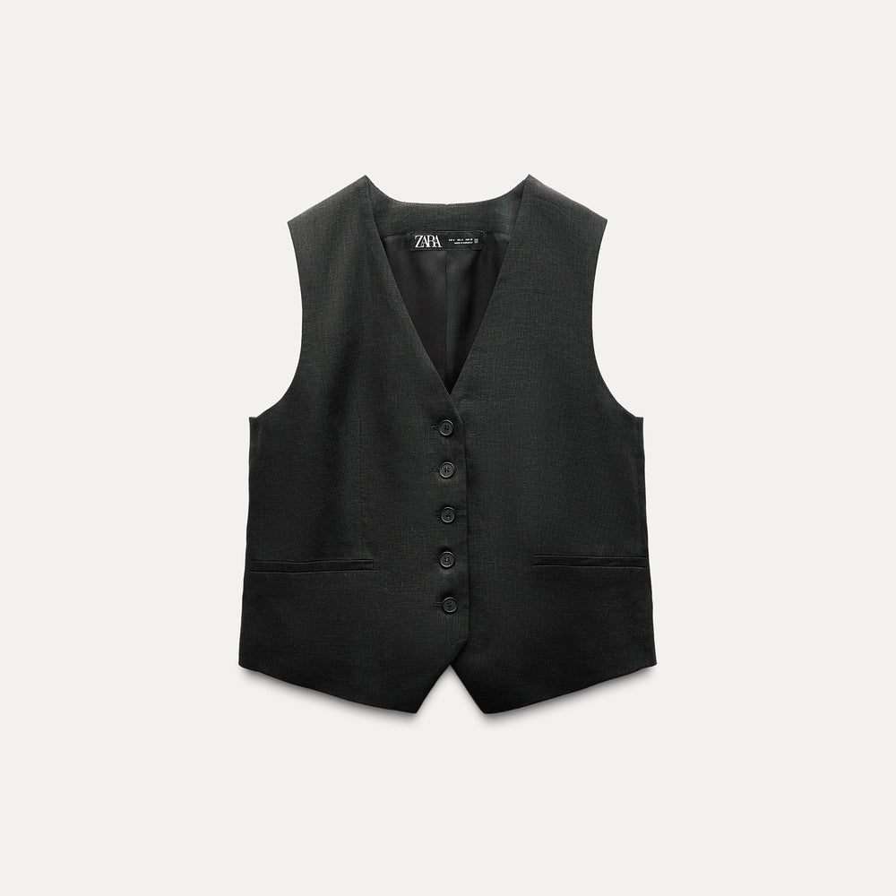 Moudda ZARA - Gilet tailleur lin (Ensemble) - Tunisie 2