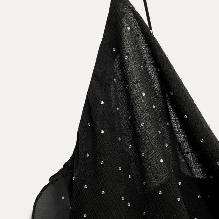 Moudda ZARA - Robe courte volants fines bretelles avec strass - Tunisie 3