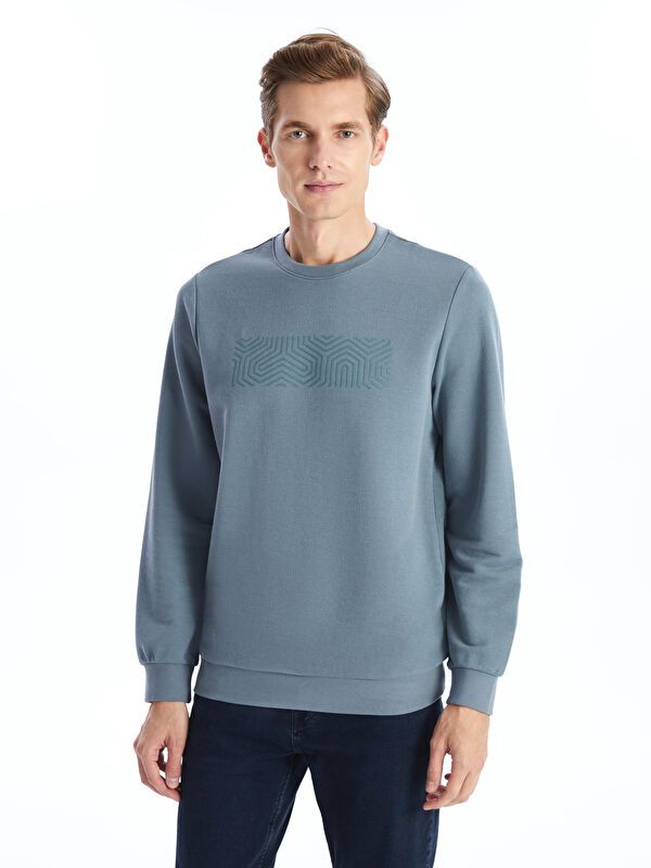 Moudda LC Waikiki - Sweat-shirt basique en jersey imprimé pour Hommes - Tunisie 1