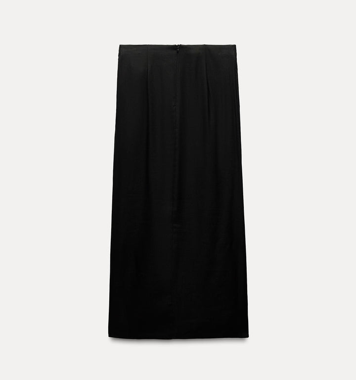 Moudda ZARA - Jupe mi-longue en lin premium, croisée, appliques décoratives - Tunisie 1