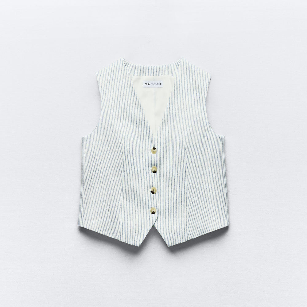 Moudda ZARA - Gilet rayé en sergé – ensemble coordonné - Tunisie 2